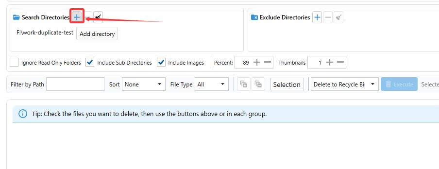 Clicking the Add button