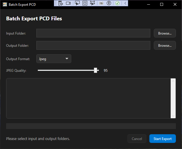 Batch Export Window